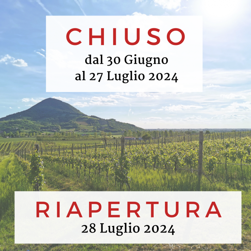 chiusura 30 giugno - 27 luglio 2024